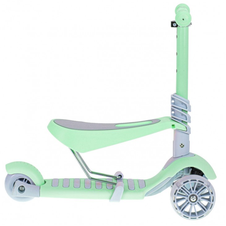 Tricicleta + Trotineta + Skateboard (3in1) roti iluminate LED - VERDE - AVX-K6625 - AVEX