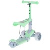 Tricicleta + Trotineta + Skateboard (3in1) roti iluminate LED - VERDE - AVX-K6625 - AVEX