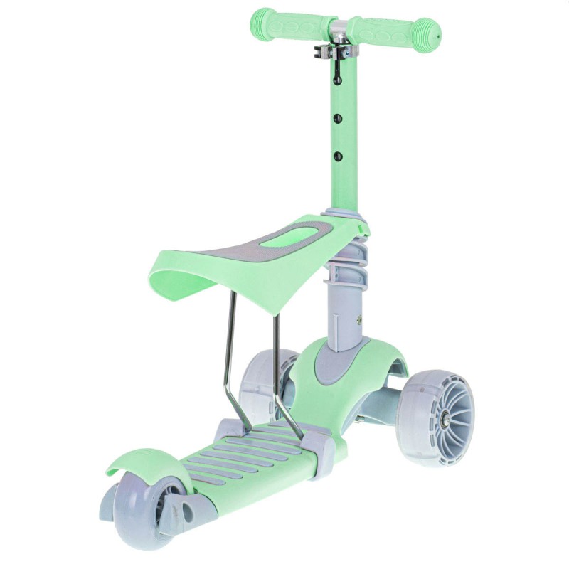 Tricicleta + Trotineta + Skateboard (3in1) roti iluminate LED - VERDE - AVX-K6625 - AVEX