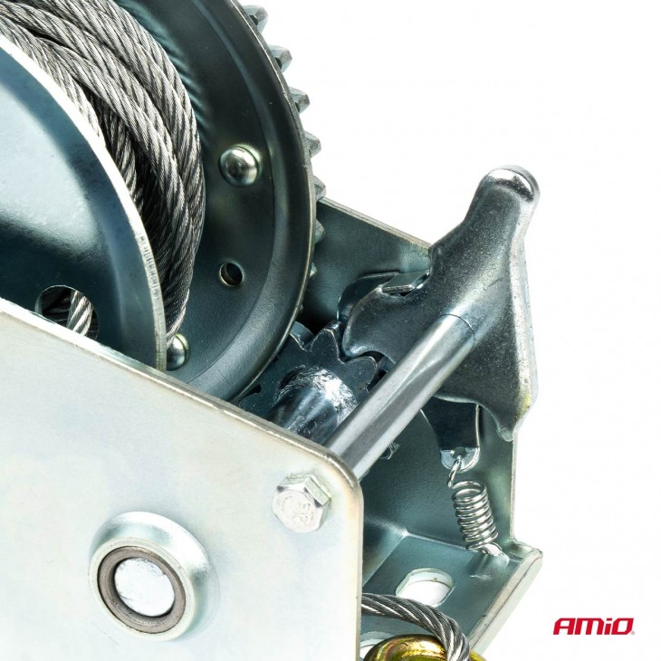 Troliu Manual cu manivela si blocaj, capacitate 450kg, cablu metalic lungime 5m, AVX-AM03282 - AVX-AM03282 - AMIO