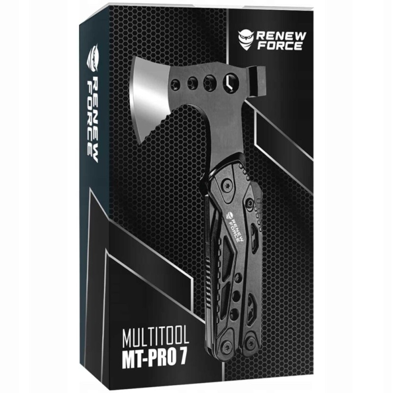 Unealta de supravietuire 17-in-1, model Black Axe Multi-tool pentru camping, calatorii, offroad, ATV, SSV, model AVX-WT-MT-PRO-7 - AVX-WT-MT-PRO-7 - AVEX