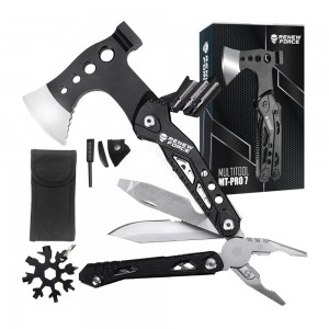 Unealta de supravietuire 17-in-1, model Black Axe Multi-tool pentru camping, calatorii, offroad, ATV, SSV, model AVX-WT-MT-PRO-7