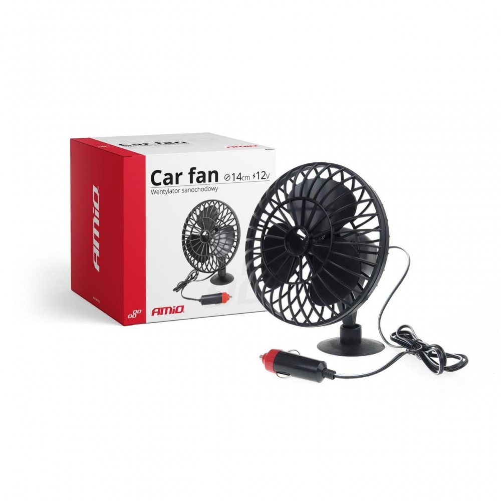 Ventilator auto cu ventuza, 12V, alimentare la bricheta masinii - AVX-AM02235 - AMIO