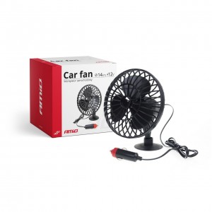 Ventilator auto cu ventuza, 12V, alimentare la bricheta masinii