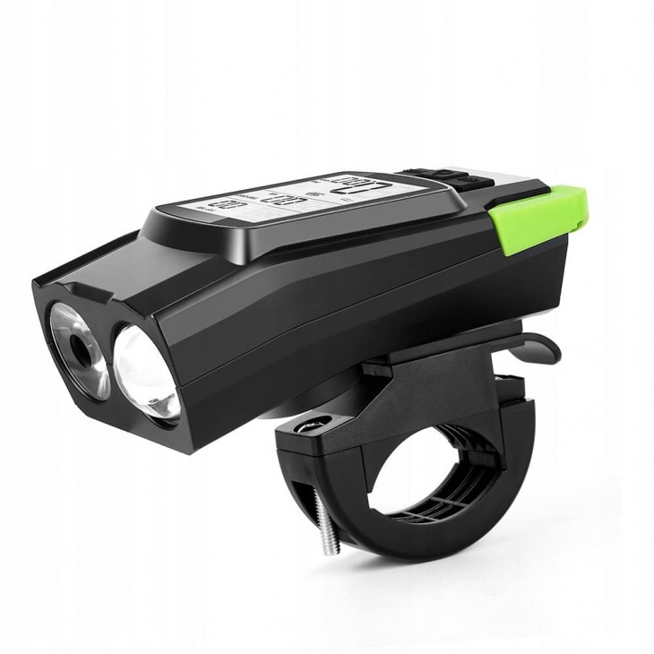 Vitezometru Digital cu lampa Fata + Spate si Claxon, waterproof, pentru bicicleta, model AVX-WT-BK-1718B - AVX-WT-BK-1718B - AVEX