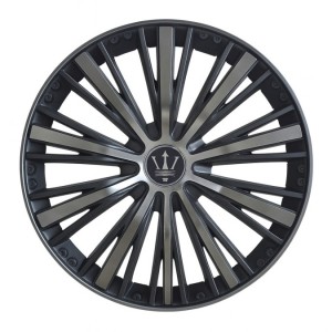 Set 4 capace roti VELAR Blade Silver, design Sportiv cu accente negre cu gri antracit, ABS rezistent, Universal, pentru jante R15 Set 4 capace roti VELAR Blade Silver, design Sportiv cu accente negre cu gri antracit, ABS rezistent, Universal, pentru jante R15