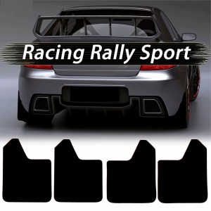 Set 4 Aparatori Noroi SPORT din cauciuc pentru autoturisme, universale,  model Blank, dimensiune 30 x 23cm