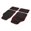 Set 4 Covorase auto din Mocheta, model Universal, culoare Negru cu margine Rosie, dimensiuni fata 64 x 44cm | spate 44 x 29cm Set 4 Covorase auto din Mocheta, model Universal, culoare Negru cu margine Rosie, dimensiuni fata 64 x 44cm | spate 44 x 29cm