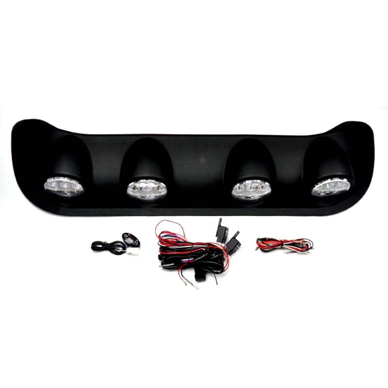 Ansamblu format din 4 proiectoare cu Led si Angel Eyes, montaj pe plafon sau capota, alimentare 12V, lungime 85cm, destinat vehiculelor Off-Road Ansamblu format din 4 proiectoare cu Led si Angel Eyes, montaj pe plafon sau capota, alimentare 12V, lungime 85cm, destinat vehiculelor Off-Road
