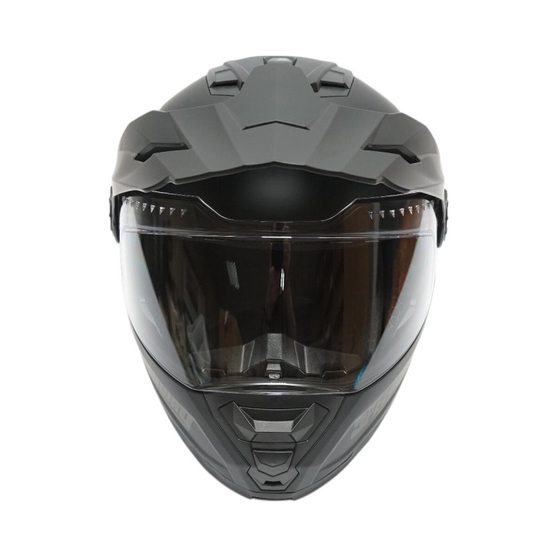 Casca motocross integrala, negru mat cu viziera transparenta si ochelari de soare marimea XL, model LION Casca motocross integrala, negru mat cu viziera transparenta si ochelari de soare marimea XL, model LION