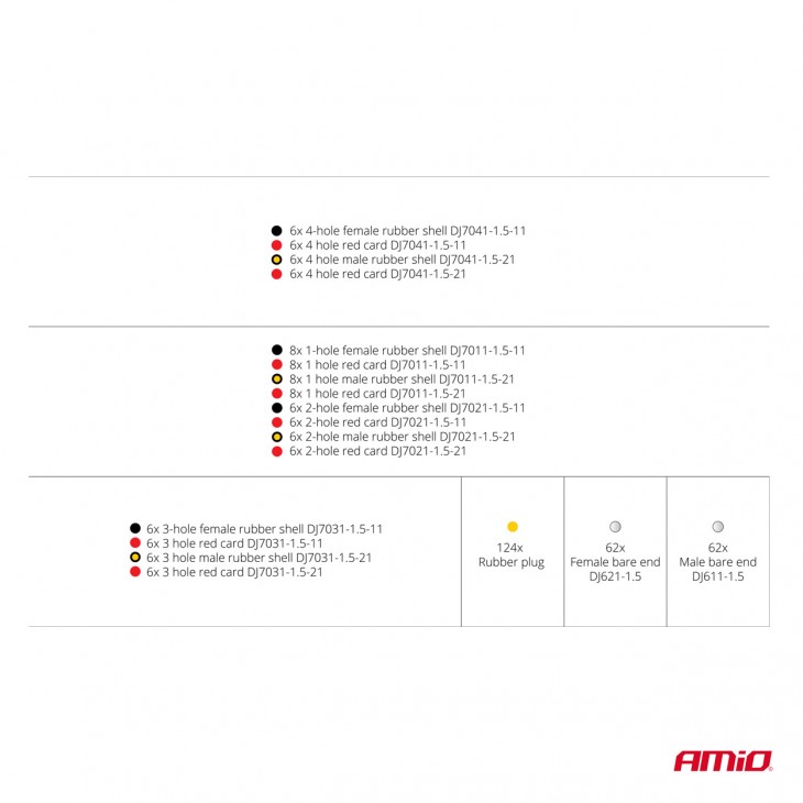 Set 352 conectori terminali ERMETICI, 6 dimensiuni -  - AMIO