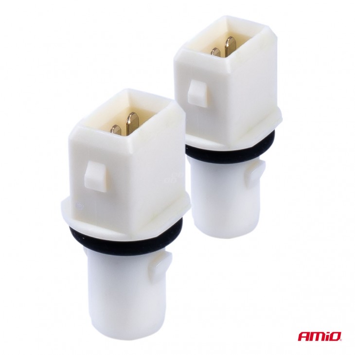 Set 2 socluri bec T10, W5W, W3W, W16W, cu garnitura din cauciuc -  - AMIO