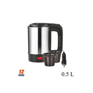 Termos electric, fierbator auto cu 2 cani, alimentare 12V, putere 250W, volum 500ml