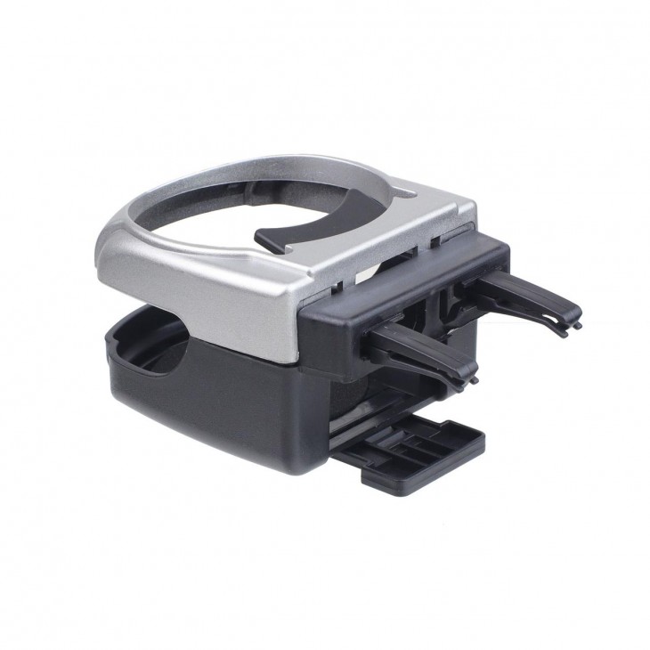 Suport auto universal pentru pahare, montaj in grila de ventilatie, culoare argintiu, DH-04 -  - AMIO