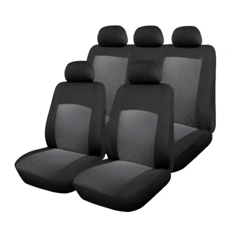 Huse Scaun Auto, 9 piese, universale, culoare Gri-Negru Huse Scaun Auto, 9 piese, universale, culoare Gri-Negru