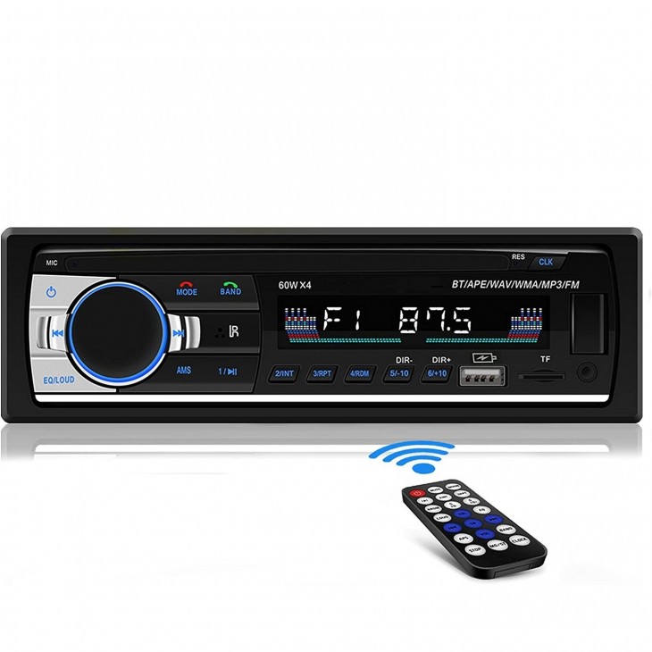 Player Auto, 4 x 60W cu  Bluetooth, Telefon, Radio, MP3, AUX, Card MicroSD, Telecomanda -  - AVEX