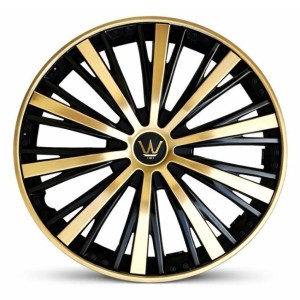 Set 4 capace roti VELAR Monarch Gold/Black, design multi-spoke Premium, ABS rezistent, Universal, pentru jante R15 Set 4 capace roti VELAR Monarch Gold/Black, design multi-spoke Premium, ABS rezistent, Universal, pentru jante R15