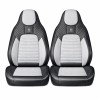 Set huse scaune auto Premium, model BLAZE Prime, design Sportiv,  universale, ergonomice, Piele Ecologica cu insertii textile, culoare Negru/Gri