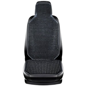 Husa Premium pentru scaun auto cu bile de masaj din lemn, dimensiune 122 x 42 cm, culoare Negru