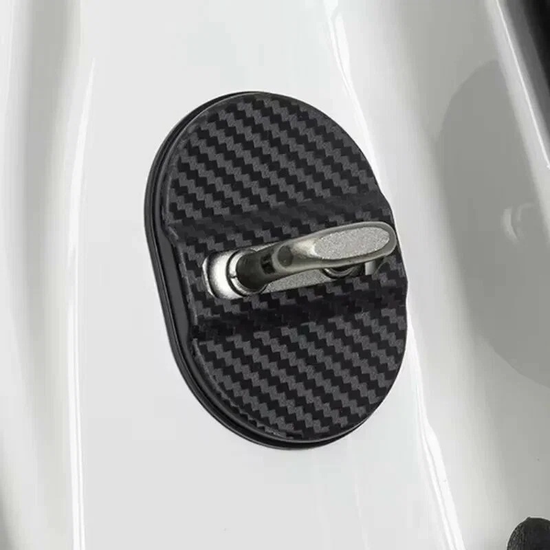 Set 4 buc. Ornamente Inchidere Usa, finisaj Carbon, culoare Neagra