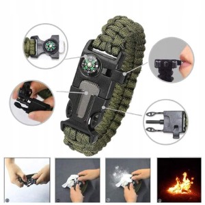 Kit complet de supravieturire 18-in-1 piese pentru camping, calatorii, offroad, ATV, SSV