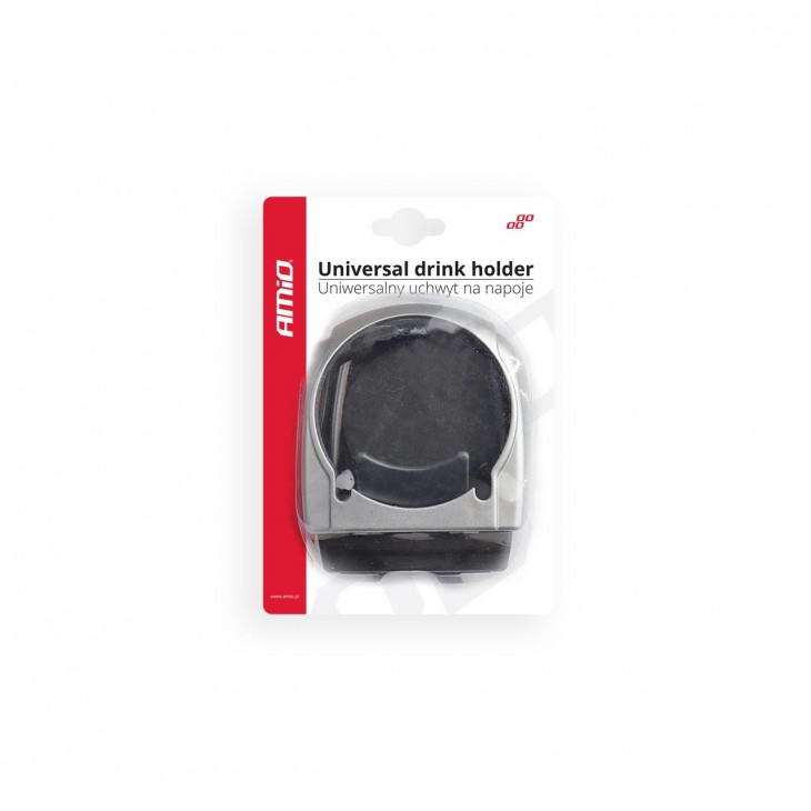 Suport auto universal pentru pahare, montaj in grila de ventilatie, culoare argintiu, DH-04 -  - AMIO