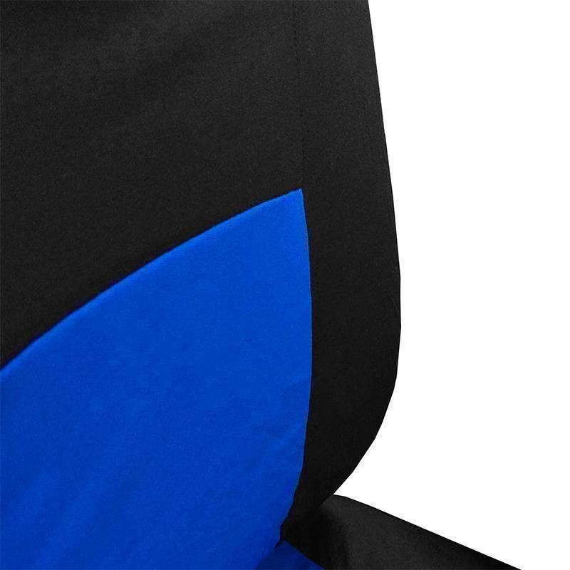 Huse Scaun Auto, 9 piese, universale, culoare Albastru-Negru Huse Scaun Auto, 9 piese, universale, culoare Albastru-Negru