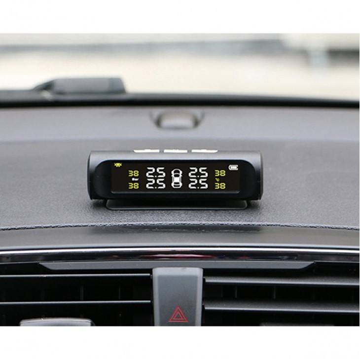 Set 4 senzori de presiune si temperatura anvelope cu afisaj LCD si incarcare Solara, AVX-AG678 -  - AVEX