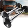 Claxon bitonal cu 2 goarne, alimentare 12/24V FARA COMPRESOR, culoare Crom/Negru Claxon bitonal cu 2 goarne, alimentare 12/24V FARA COMPRESOR, culoare Crom/Negru