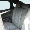 Set huse scaune auto Premium, model BLAZE Luxor, design Sportiv,  universale, ergonomice, Piele Ecologica cu insertii textile, culoare Crem/Gri