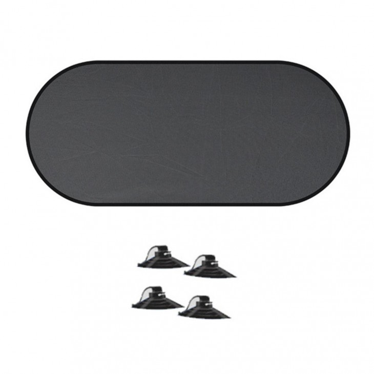 Parasolar Luneta Auto, 100 x 50 cm, culoare Neagra, prindere cu ventuze -  - AVEX