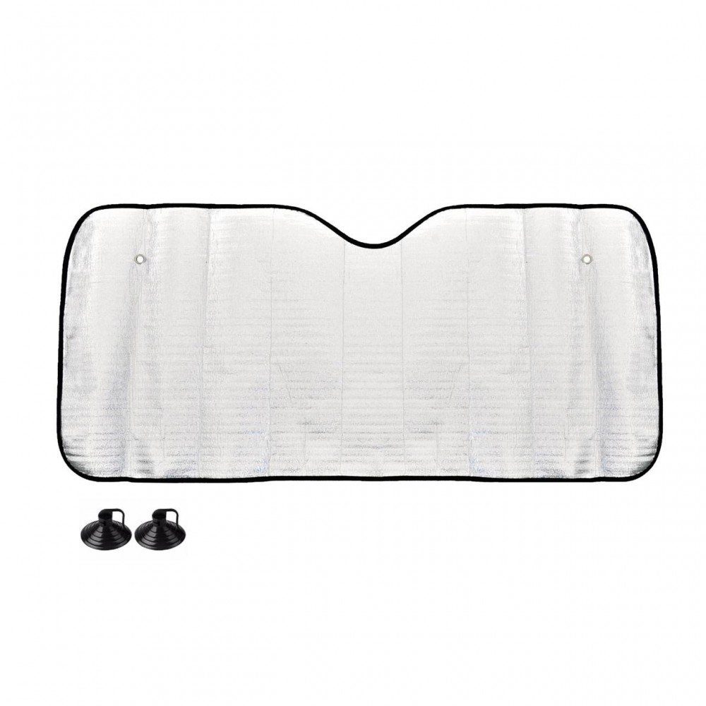 Parasolar parbriz argintiu din spuma EPE 130x60 cm -  - AMIO