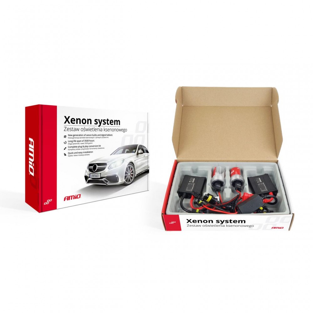 Kit XENON AC model SLIM, compatibil H7, 35W, 9-16V, 6000K, destinat competitiilor auto sau off-road