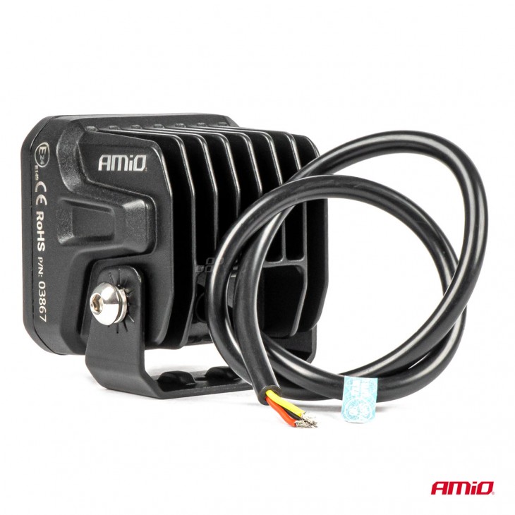 Proiector LED PRO SERIES cu doua functii pentru Off-Road, ATV, SSV, putere 18W, 1800lm, culoare 6000K, tensiune 10-30V, dimensiuni 82 x 78 x 76 mm -  - AMIO