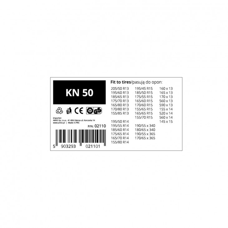 Set 2 Lanturi de Zapada pentru autoturisme cu zale de 12mm, KN-120 -  - AMIO
