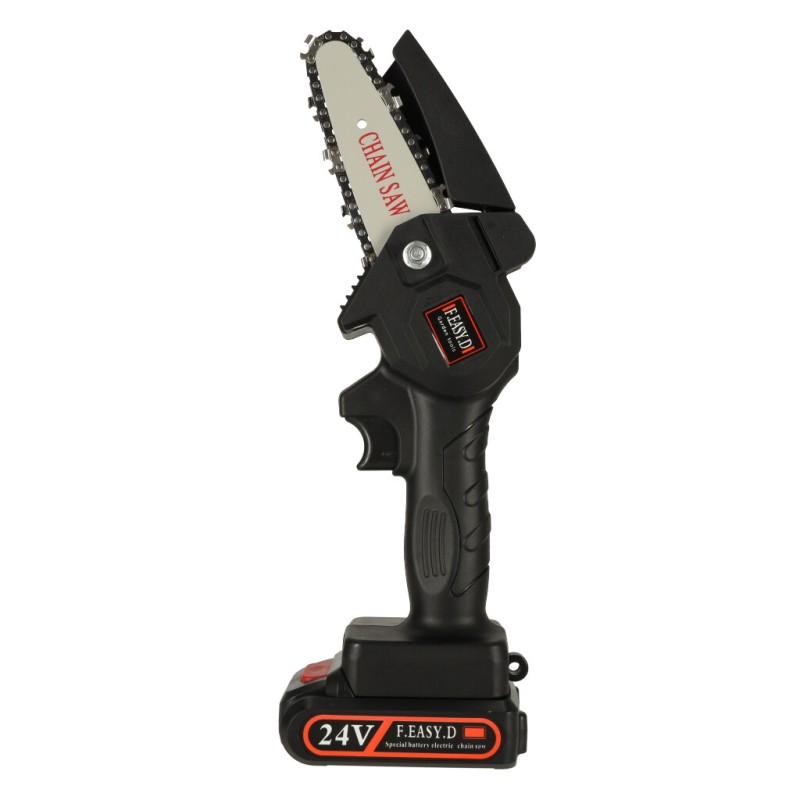 Mini ferastrau electric cu lant, baterie de 24V si valiza de transport Mini ferastrau electric cu lant, baterie de 24V si valiza de transport