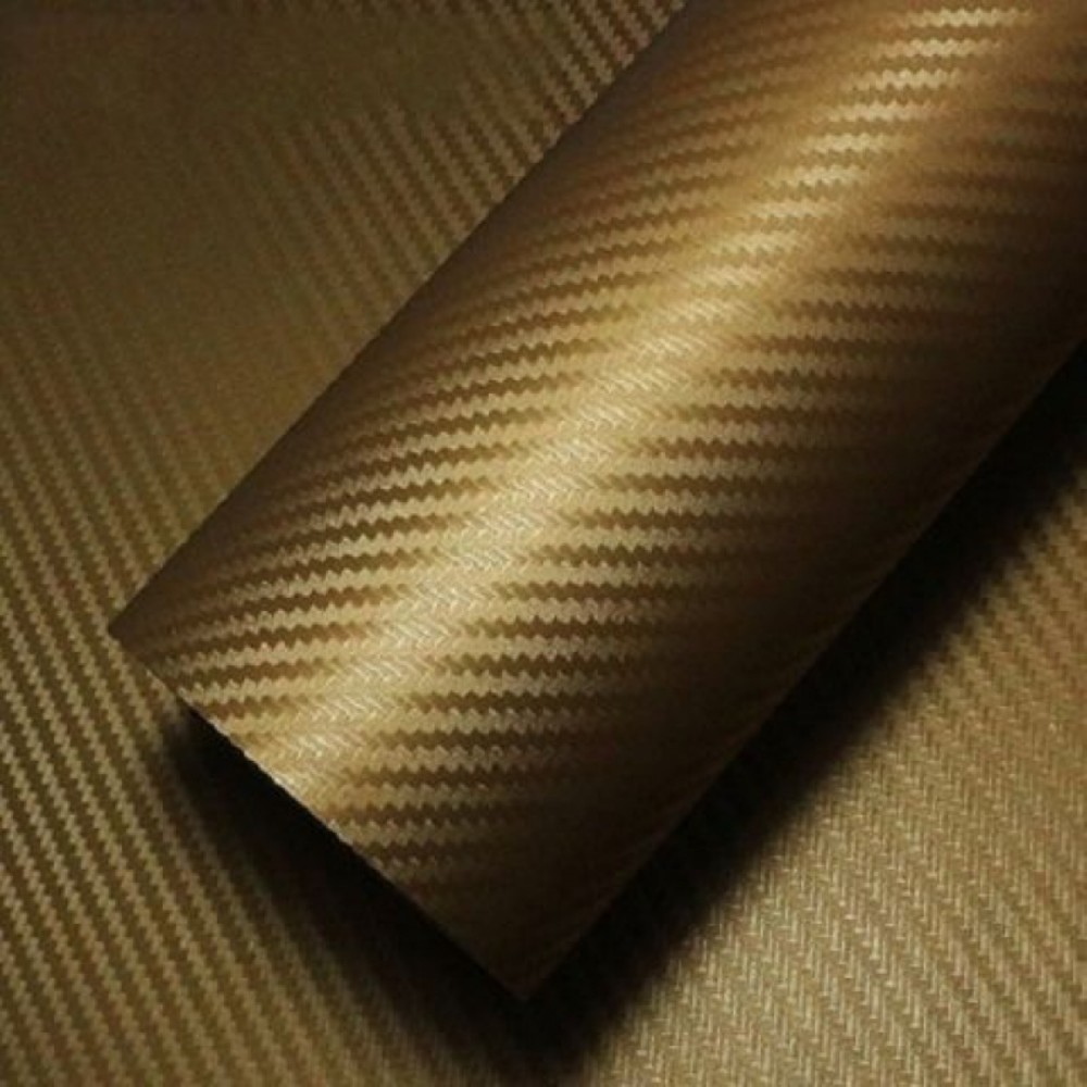 Folie colantare auto Carbon 3D - Gold (3m x 1,27m)