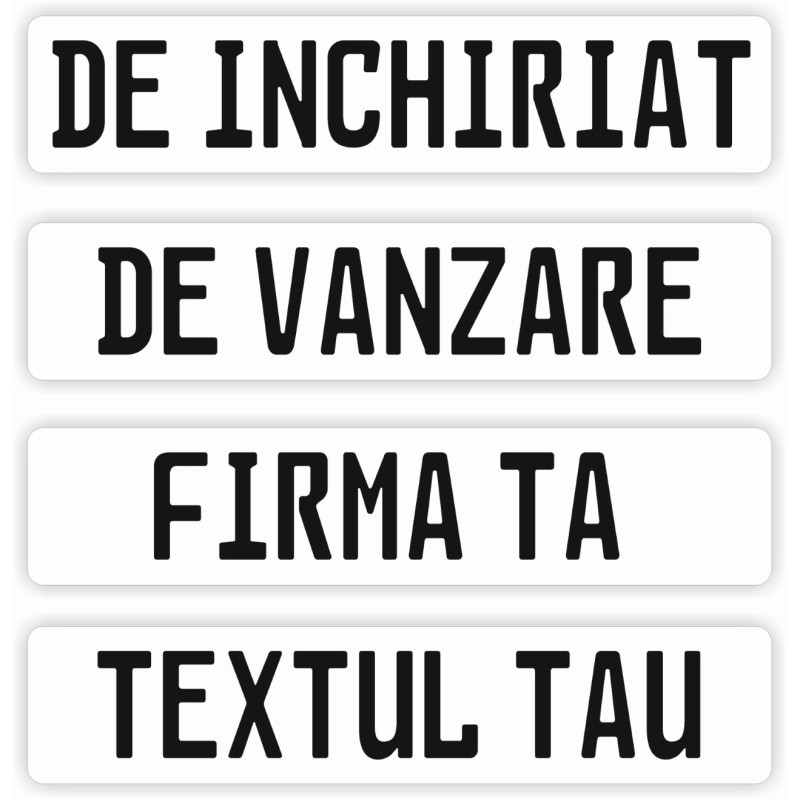 Placuta de inmatriculare 