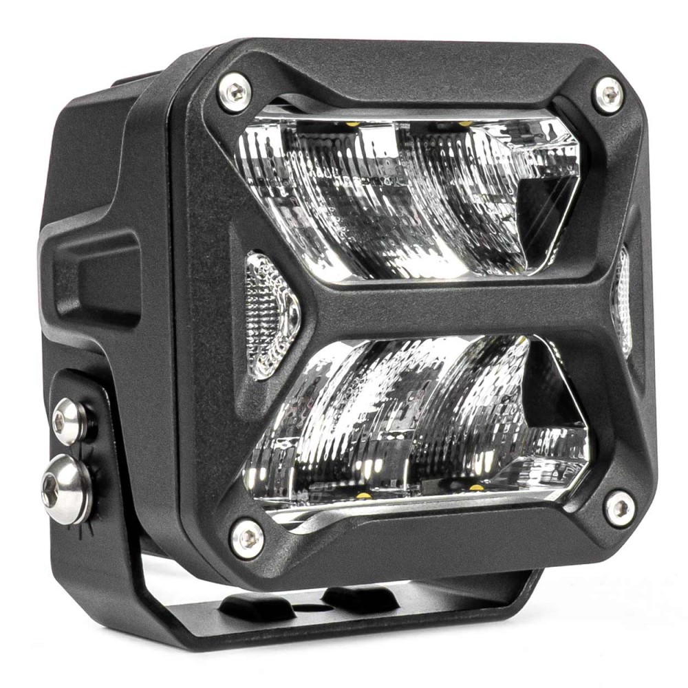 Proiector LED PRO SERIES cu doua functii pentru Off-Road, ATV, SSV, putere 58W, 7200lm, culoare 6000K, tensiune 10-30V, dimensiuni 107 x 102 x 86 mm -  - AMIO