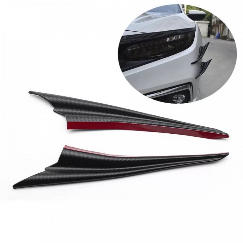 Set 2 aripioare ornamentale bara tuning, model SHARK, finisaj Carbon -  - AVEX