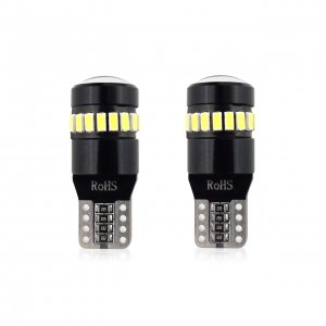 Set becuri auto cu LED CANBUS compatibil T10 W5W 19 SMD Alb 12V, destinat competitiilor auto sau off-road