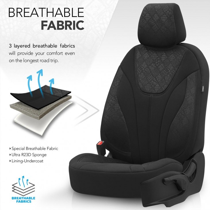 Set huse scaun auto PREMIUM, Universale, nefractionate, OTOM RUBY DESIGN 1201 -  - OTOM