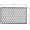 Set 2 folii autoadezive decupate pentru decorarea stopurilor auto, dimensiune 2 x 48 x 30cm, culoare Negru Mat, model HONEYCOMB TRIANGLE