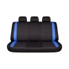Set huse scaune auto Premium, model DIAMOND Drive, design Sportiv,  universale, ergonomice, Piele Ecologica Matlasata, culoare Negru/Albastru