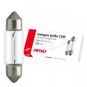 Set 10 becuri cu halogen C5W Festoon, 31mm, 12V