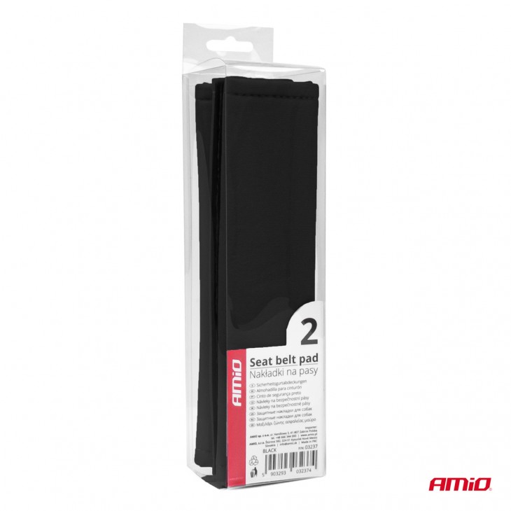 Set 2 perne de protectie pentru centura, culoare Neagra -  - AMIO