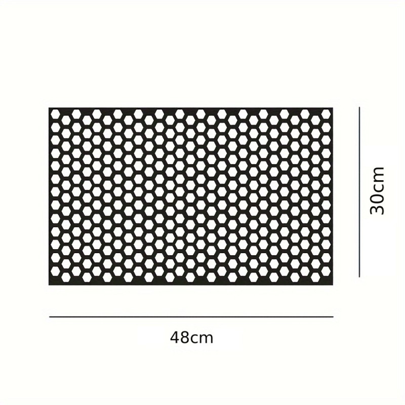 Set 2 folii autoadezive decupate pentru decorarea stopurilor auto, dimensiune 2 x 48 x 30cm, culoare Negru Mat, model HONEYCOMB Set 2 folii autoadezive decupate pentru decorarea stopurilor auto, dimensiune 2 x 48 x 30cm, culoare Negru Mat, model HONEYCOMB