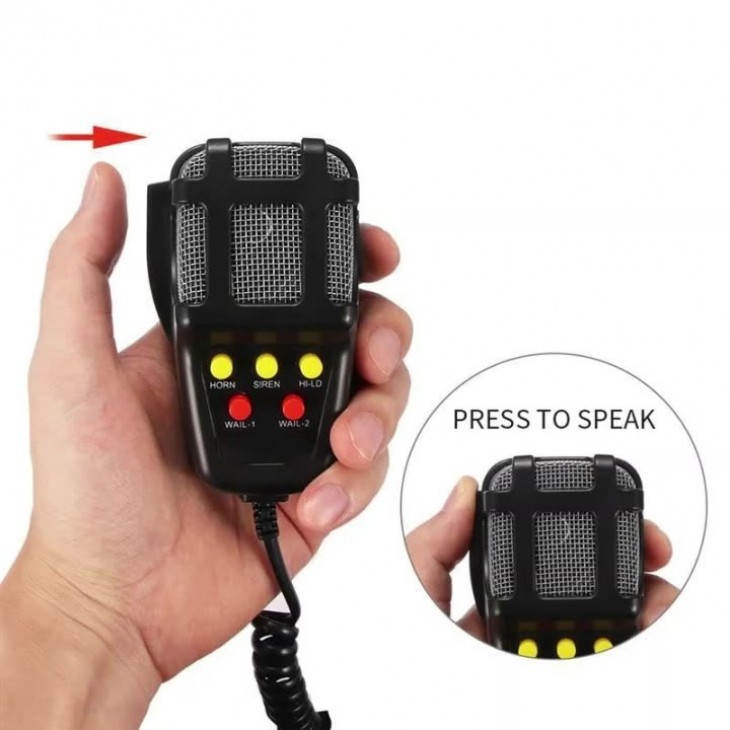 Sirena Profesionala cu 5 Tonuri si Microfon, putere 100W, alimentare 12V -  - AVEX