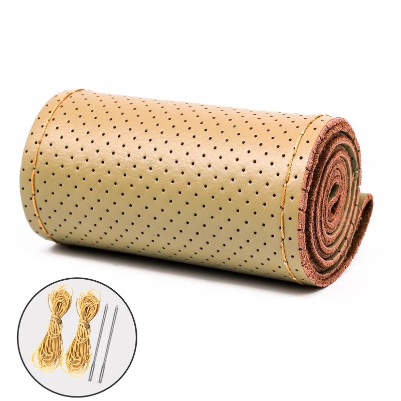 Husa volan din PIELE BEJ + ATA BEJ, diametru 37 - 39 cm (se coase, aspect ORIGINAL) Husa volan din PIELE BEJ + ATA BEJ, diametru 37 - 39 cm (se coase, aspect ORIGINAL)