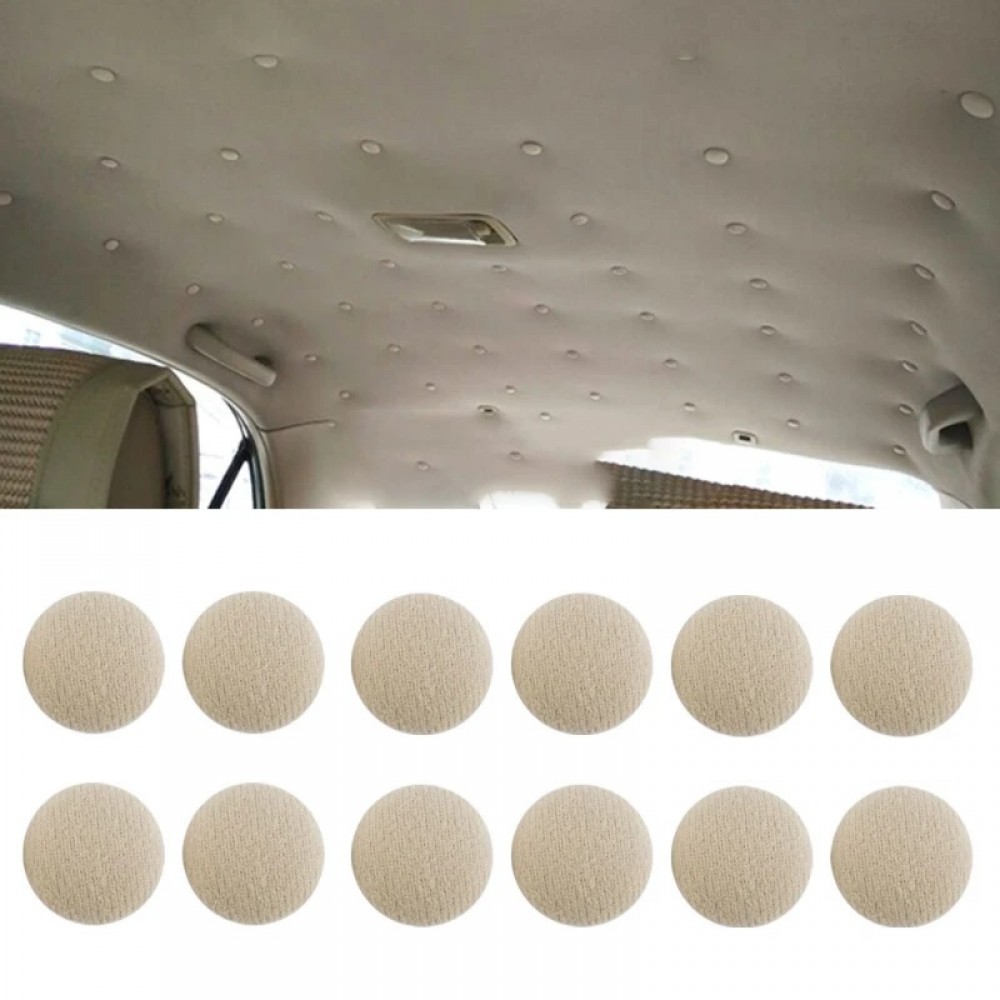 Set 12 clipsuri pentru reparatii tapiterie plafon auto, culoare Bej -  - AVEX